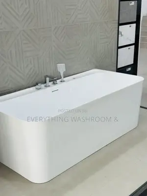 White Bathtub_ceramic Bathtub_straight Bath With Accessories