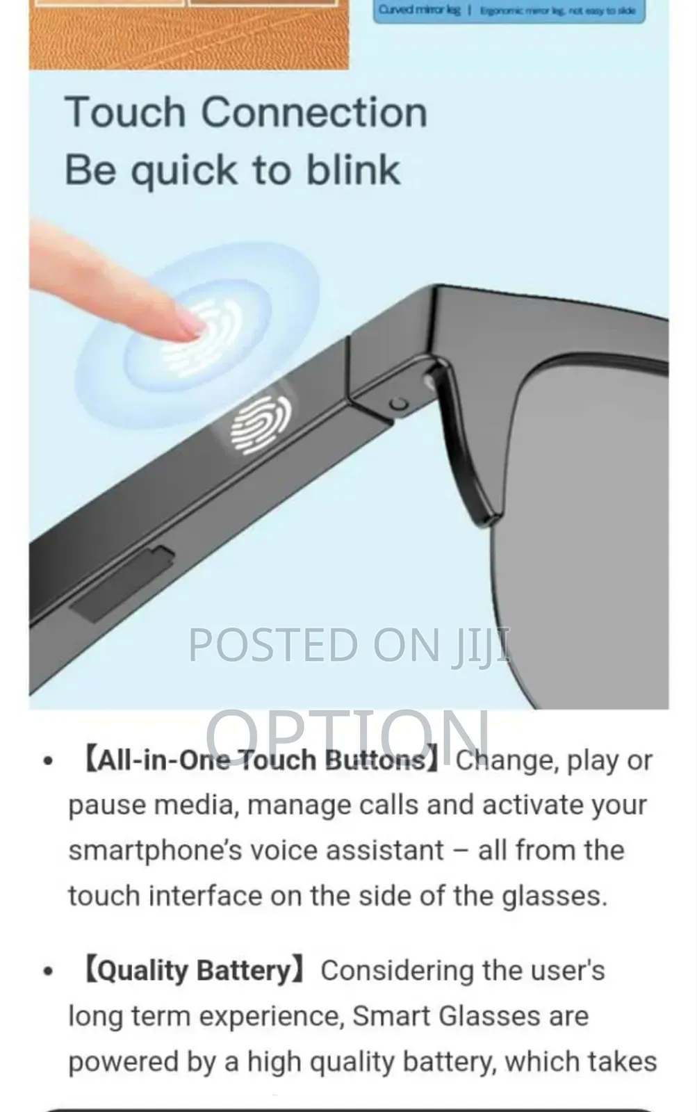 Bluetooth Phone Call And Music Glasses