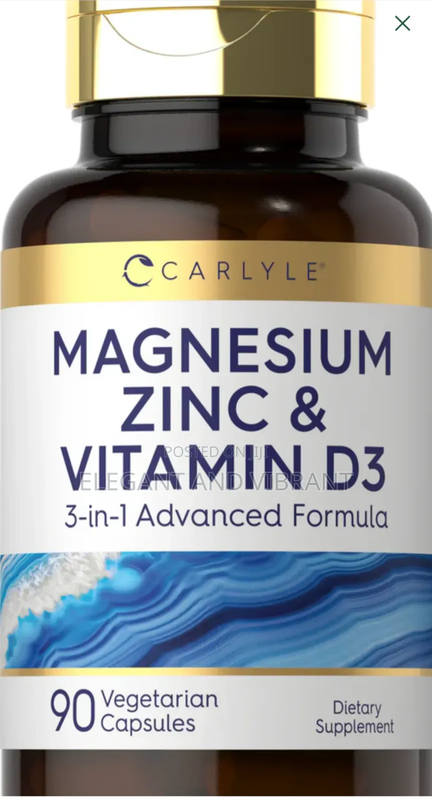 Magnesium Zinc and Vitamin D-3 | 90 Capsules