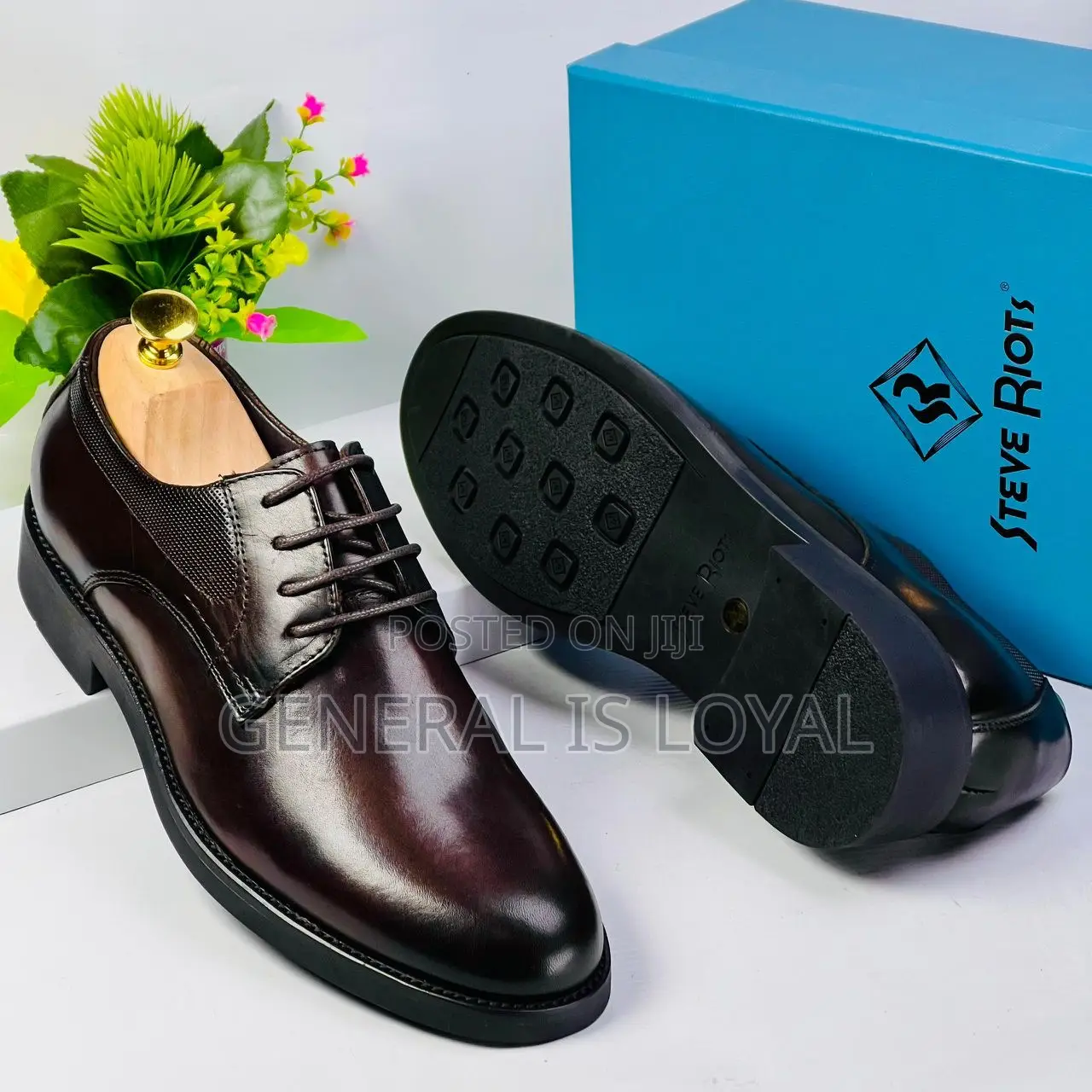 Steve Riots Lace Up Black Shoe