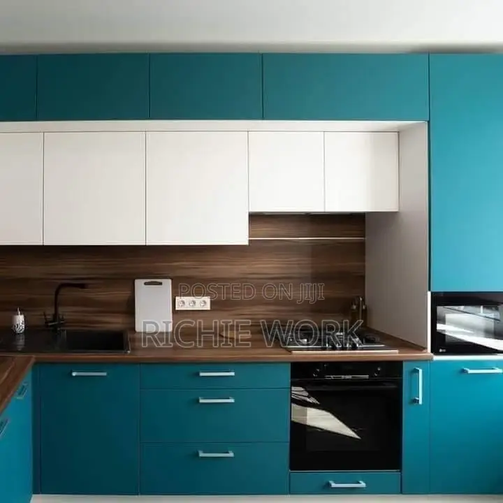 Stylish Black-Themed Modern Kitchen for Sale