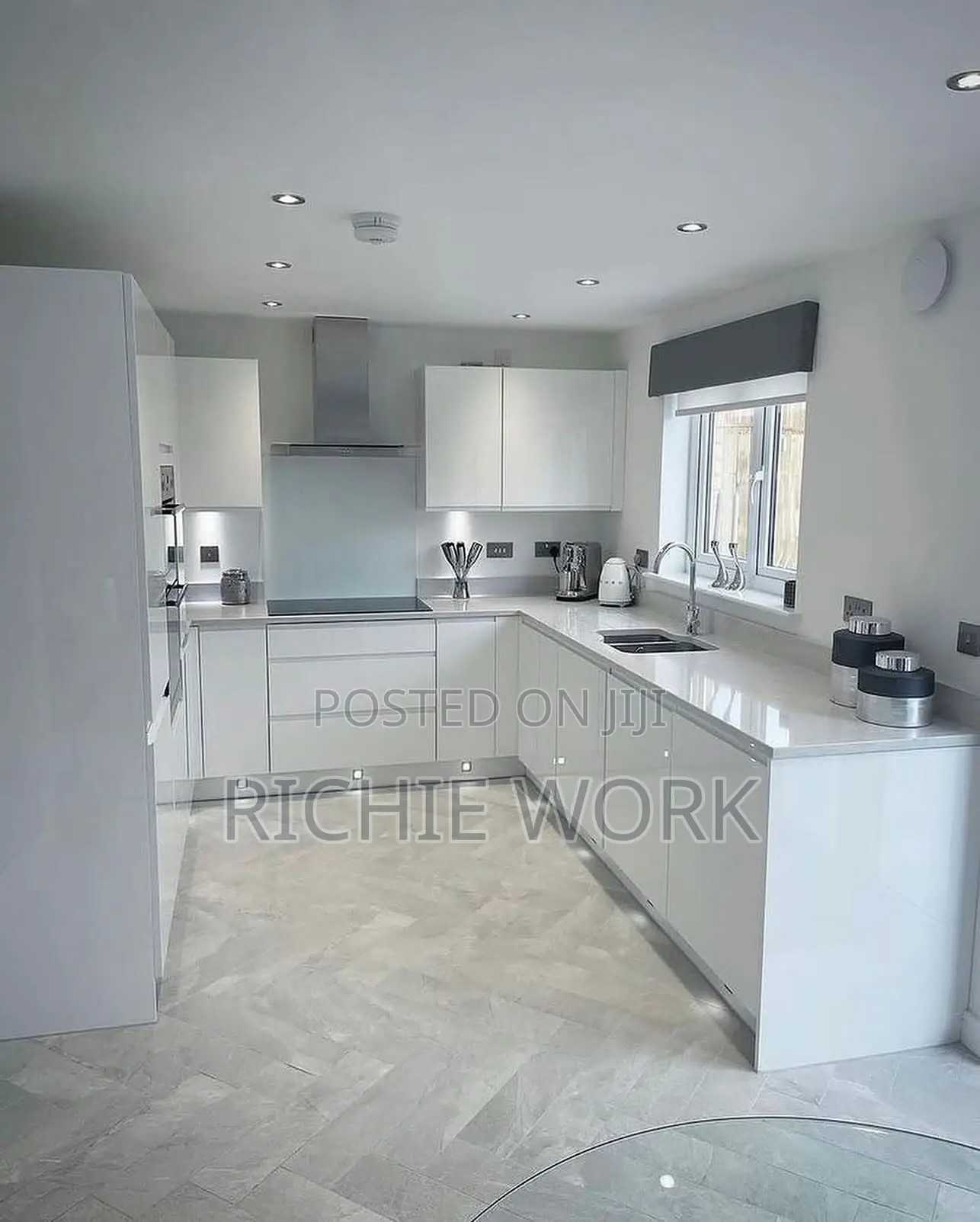 Stylish Black-Themed Modern Kitchen for Sale