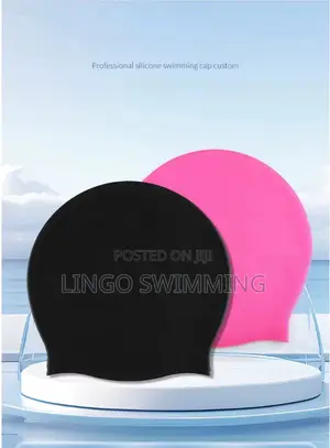 Swimming Cap Extra Large (Xl Black Pink) 100% Waterproof