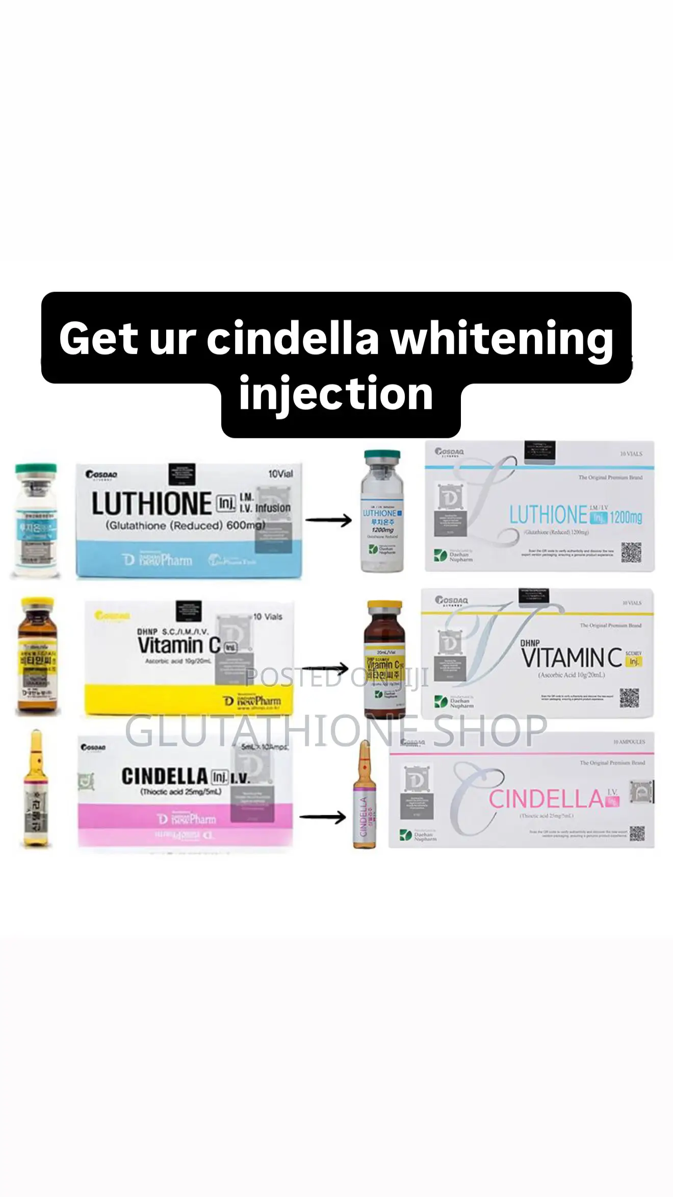 New Cindella Iv Skin Whitening/Glowing Injection