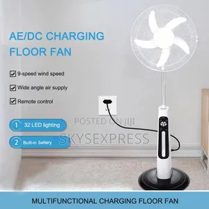 Solar Rechargeable Standing Fan