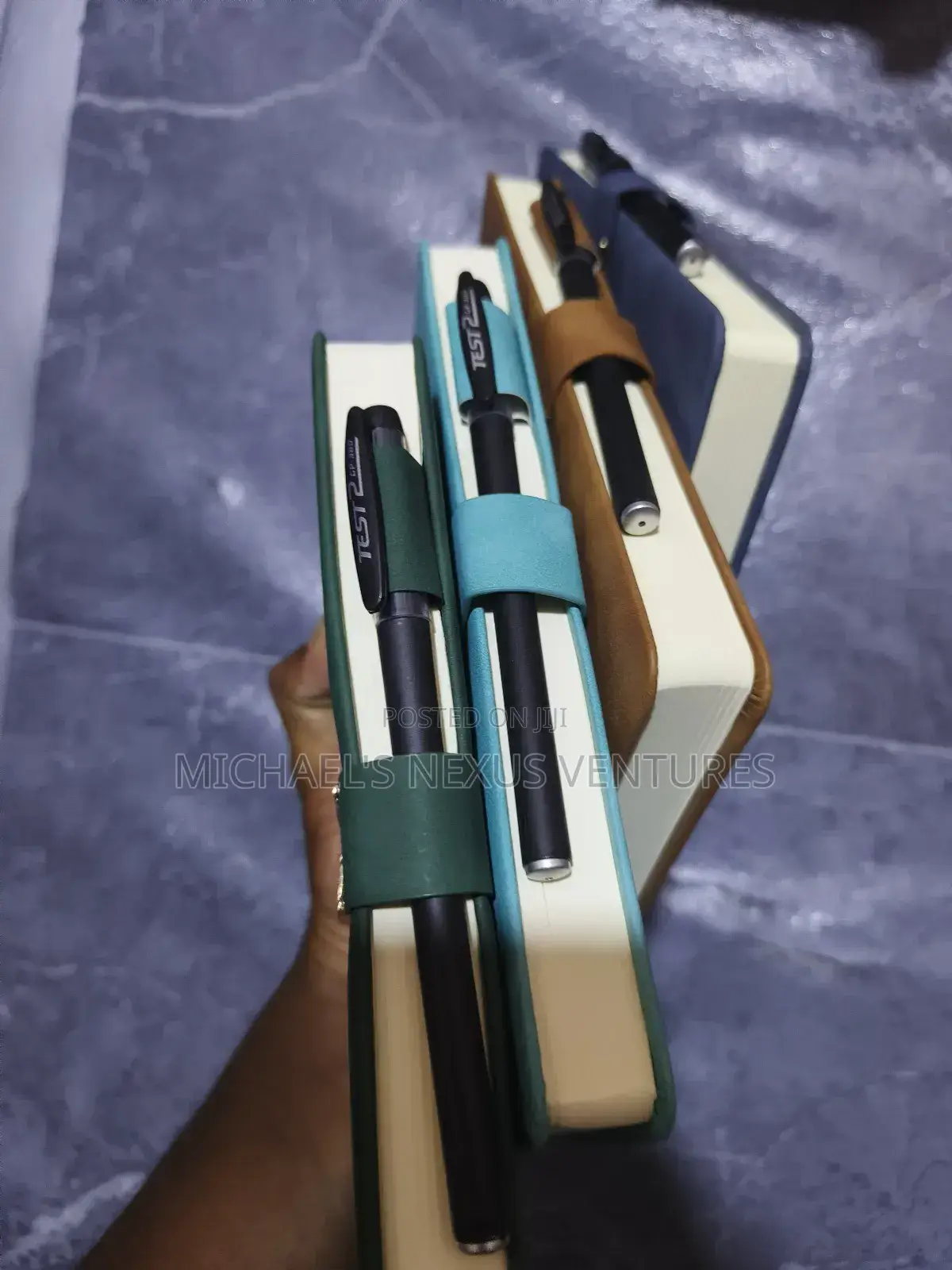 Diary Note or Notebook Blue With 2 Pens
