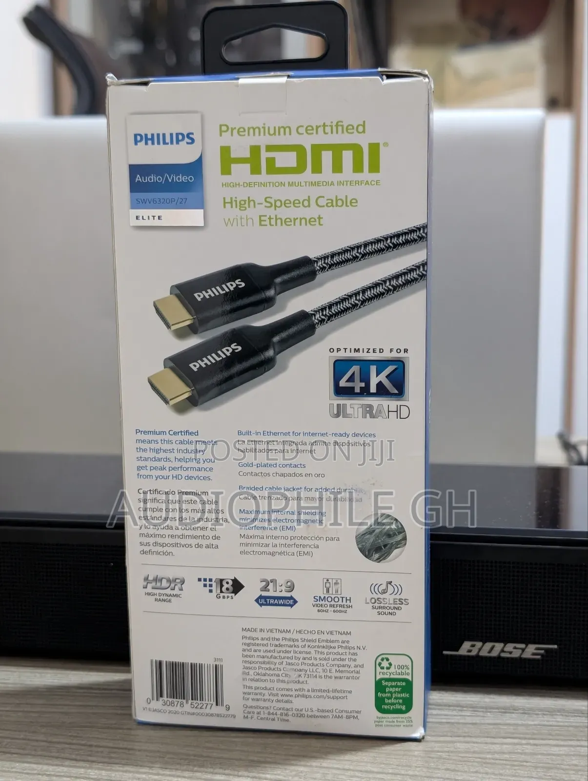 Philips 10 Ft Premium Hdmi Cable With Ethernet