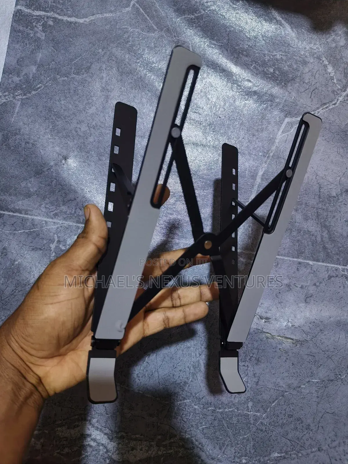 Metallic Laptop Stand Black
