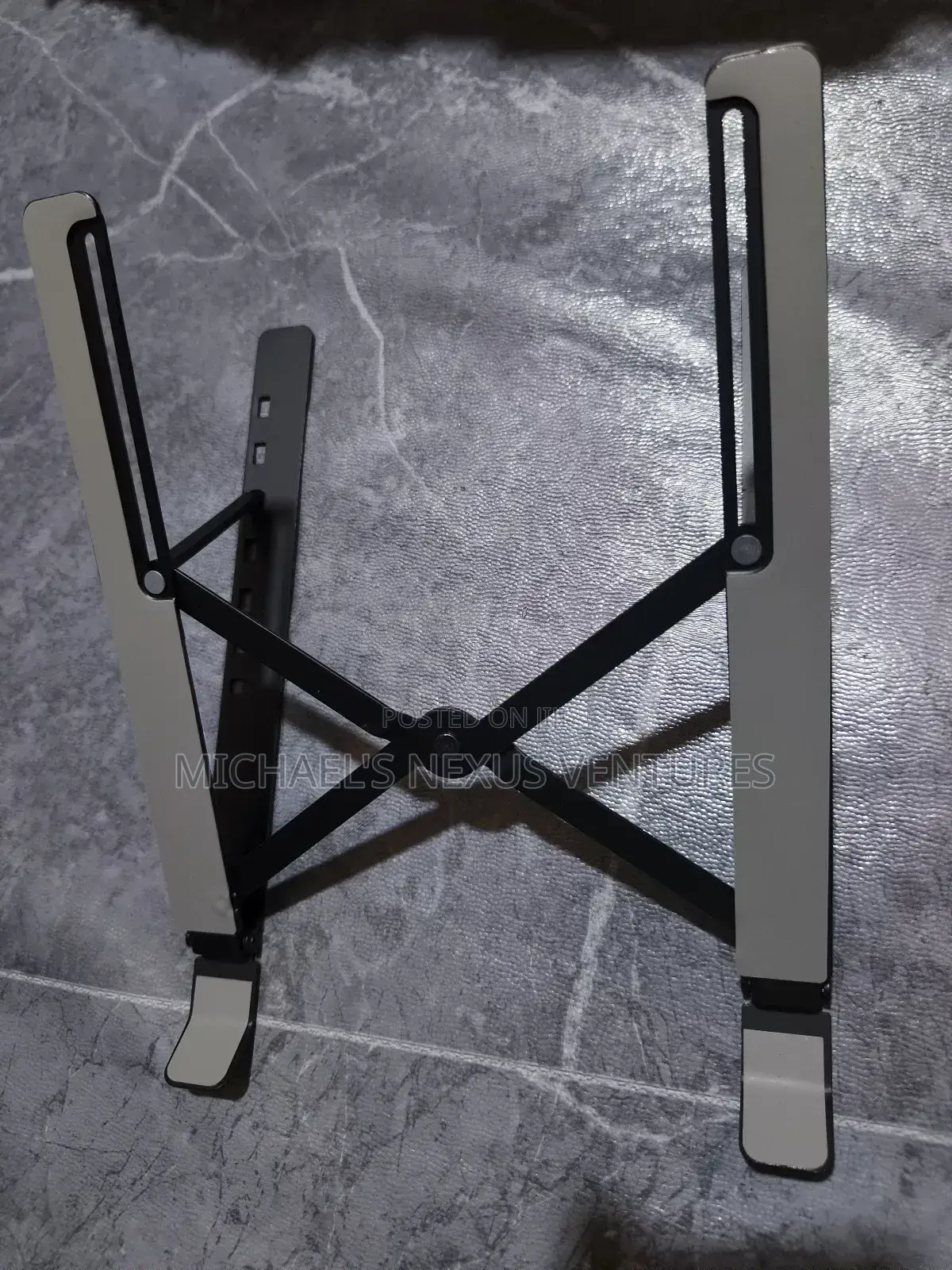 Metallic Laptop Stand Black
