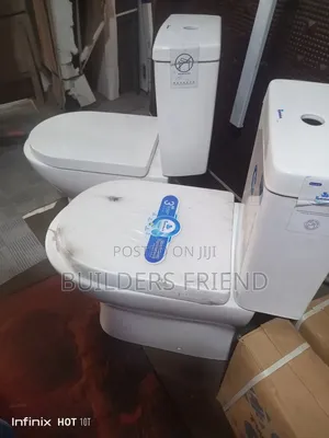New P-Trap Outlet Toilet Set Complete With All Accessories