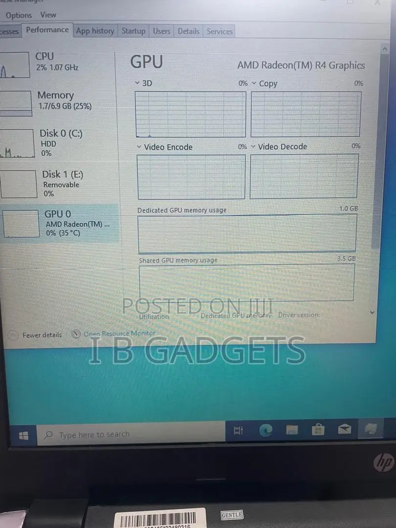 Laptop HP 255 G5 8GB AMD A6 HDD 500GB