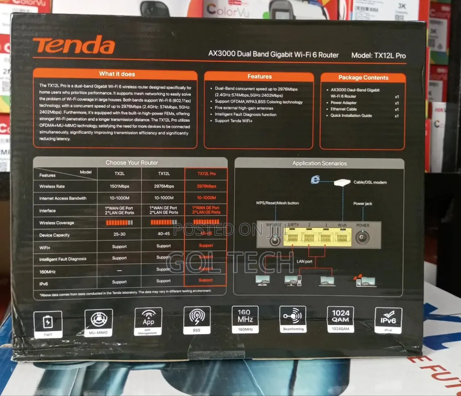 Tenda Ax3000 Dual Band Gigabit Wifi 6 Router