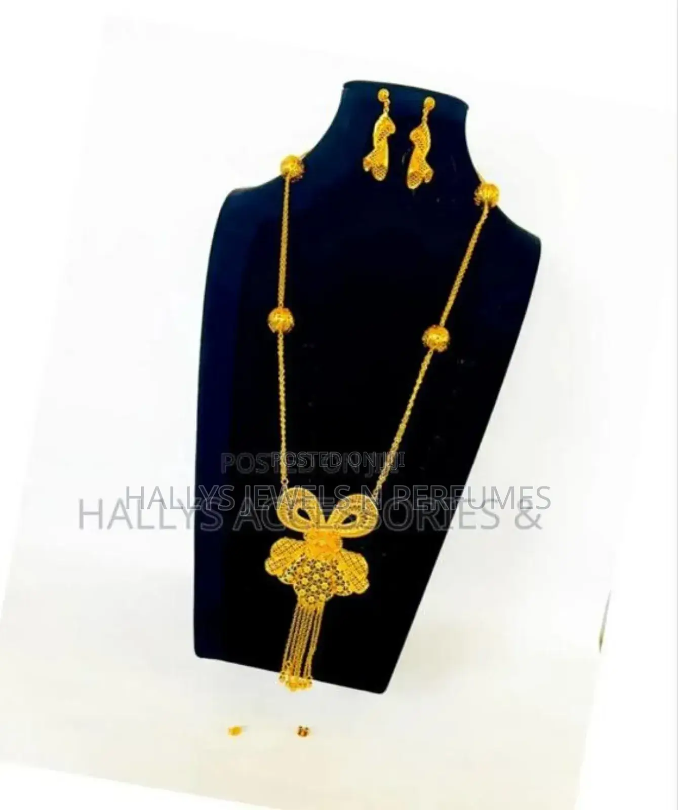 Jewellery Set, Gold Plated, Tarnish-Free Long Necklace