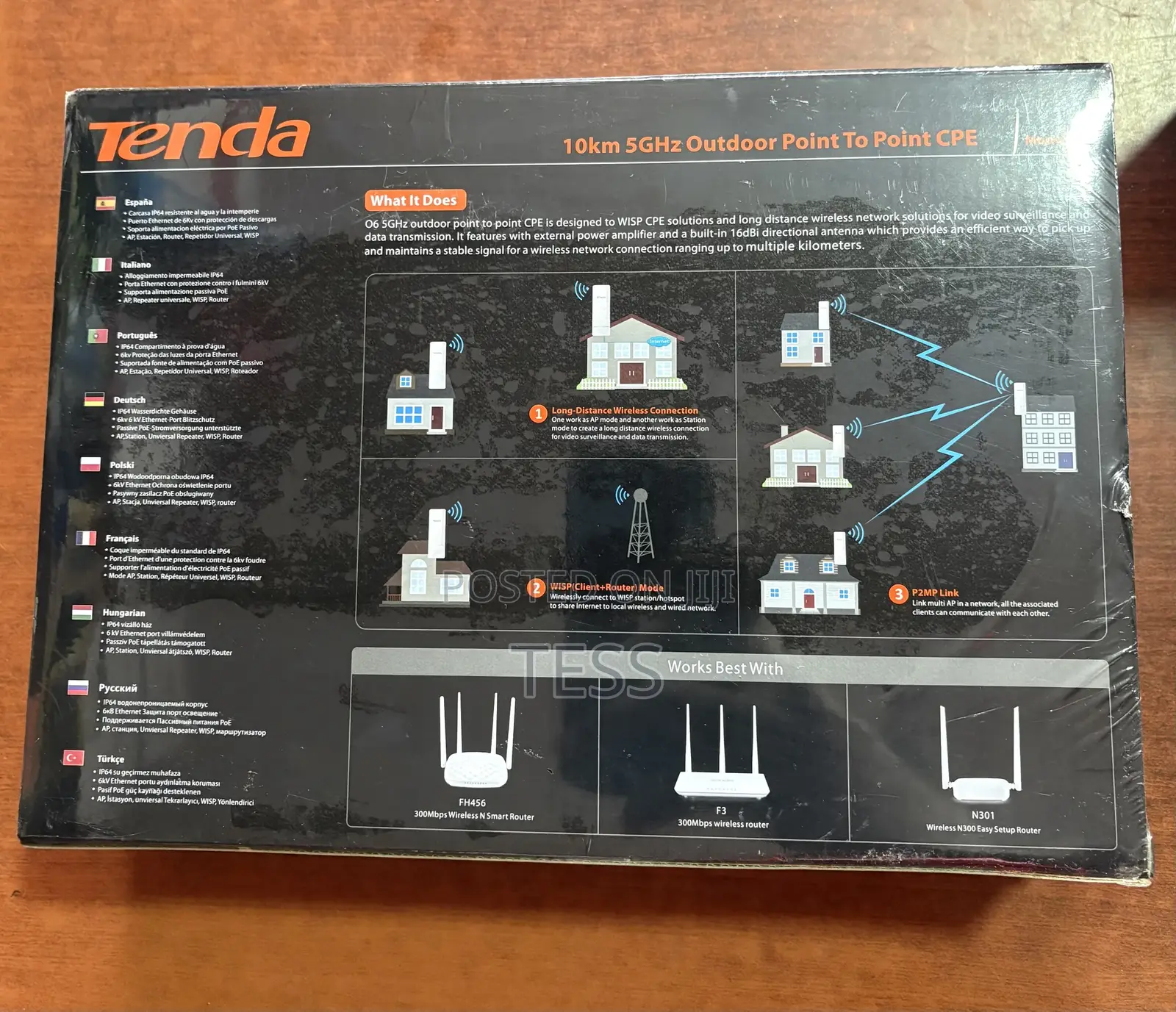 Tenda O6 5ghz 11 Outdoor Long Range Ap Cpe 10 Km (Single)