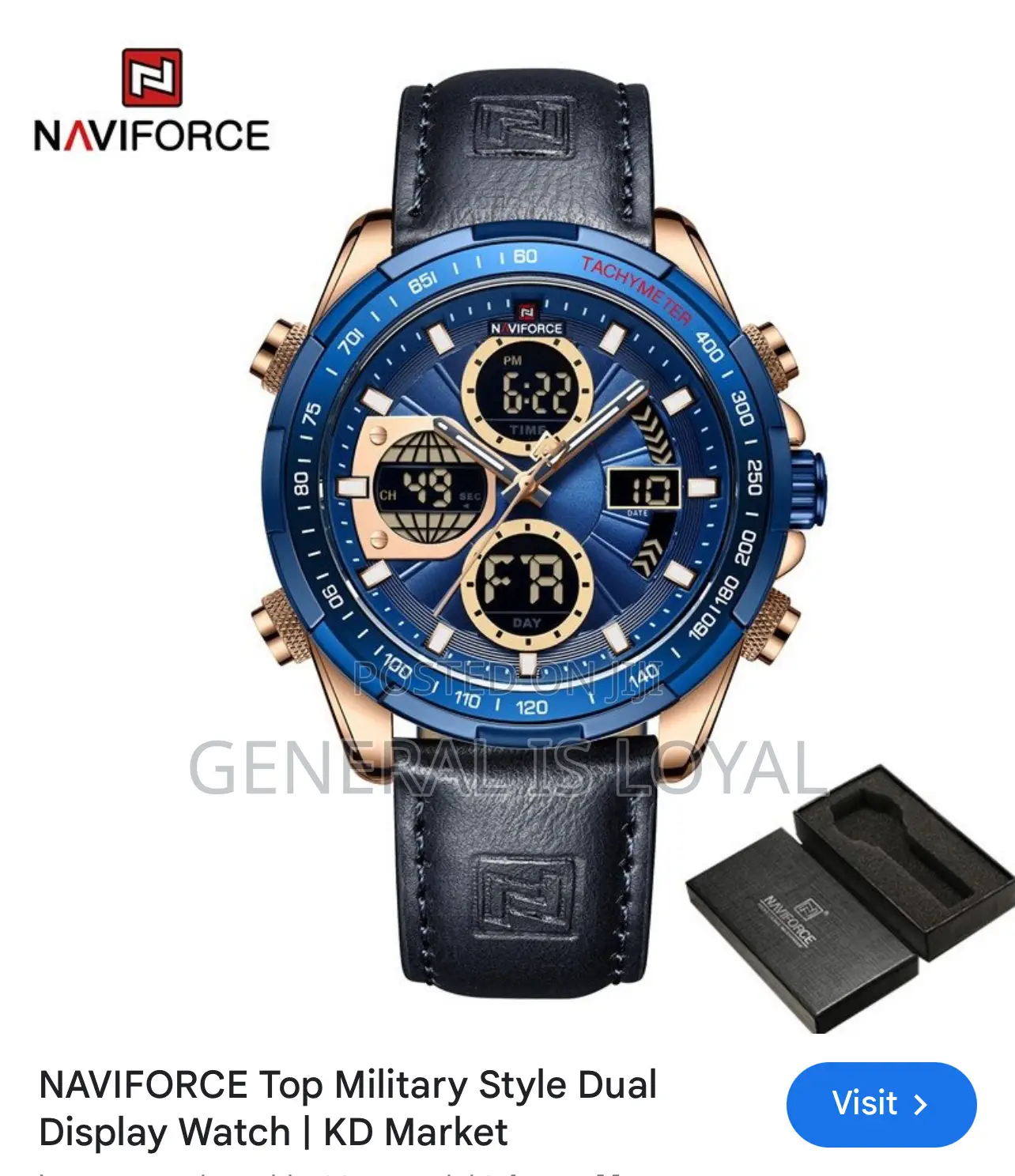 Naviforce Digital and Analog Watch