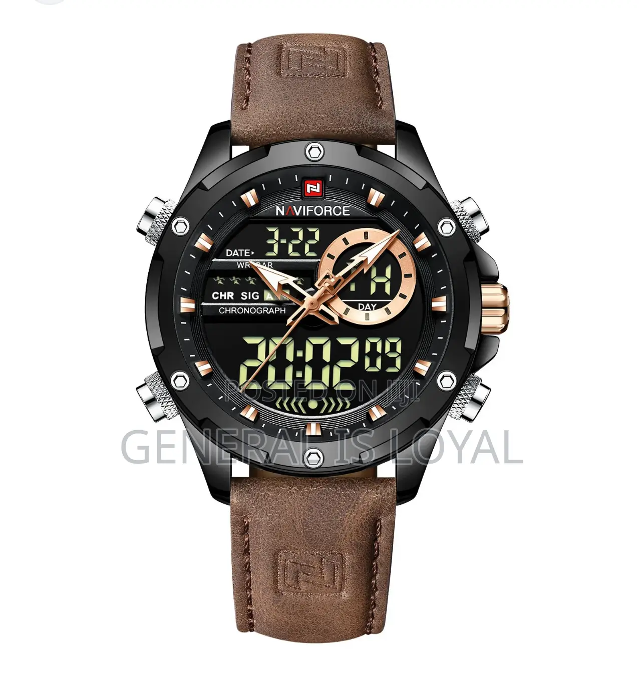 Naviforce Digital and Analog Watch