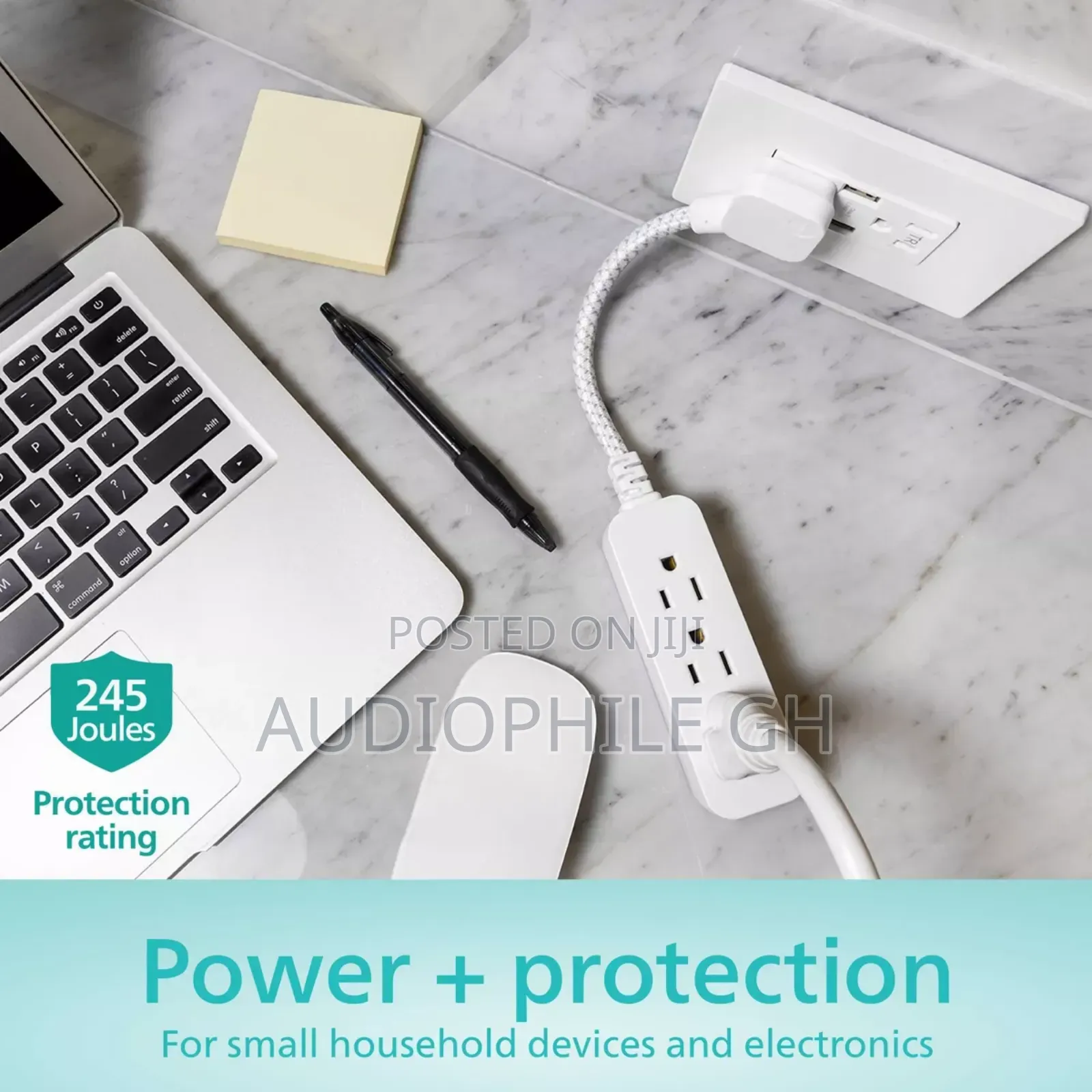 Philips 3-Outlet Surge Protector With 1 Ft. Extension Cord