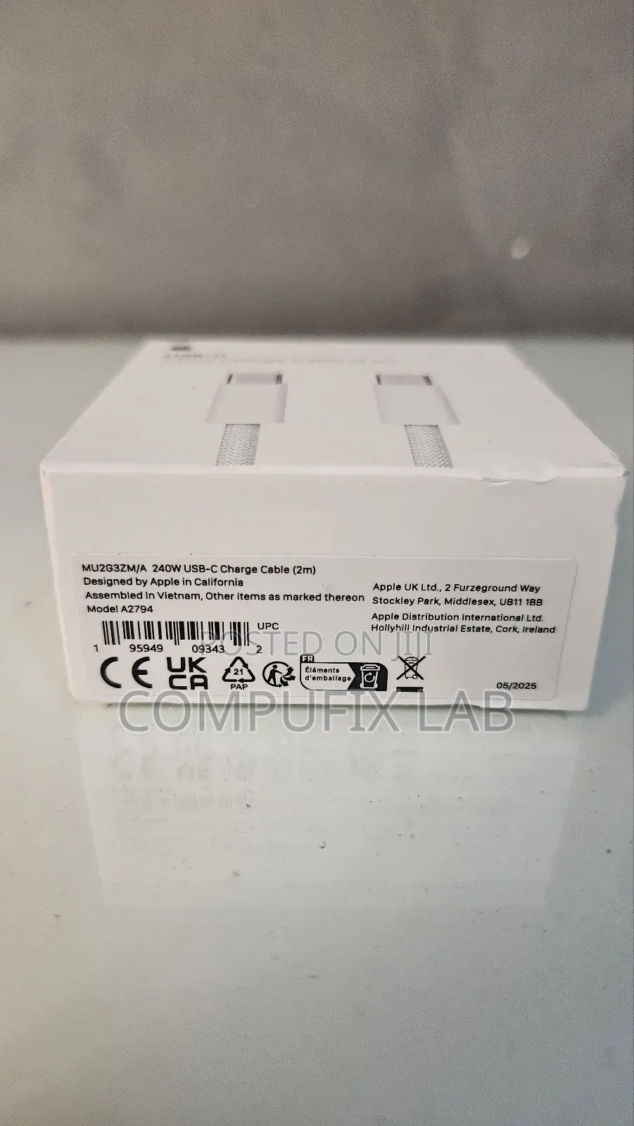 Apple Mu2g3zm/a Usb-C 240w Charge Cable (2m)