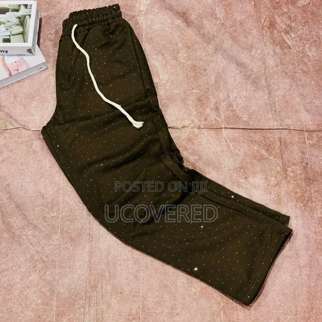 Unisex Sweatpants Graphic Flare Rhinestone Waist Drippy