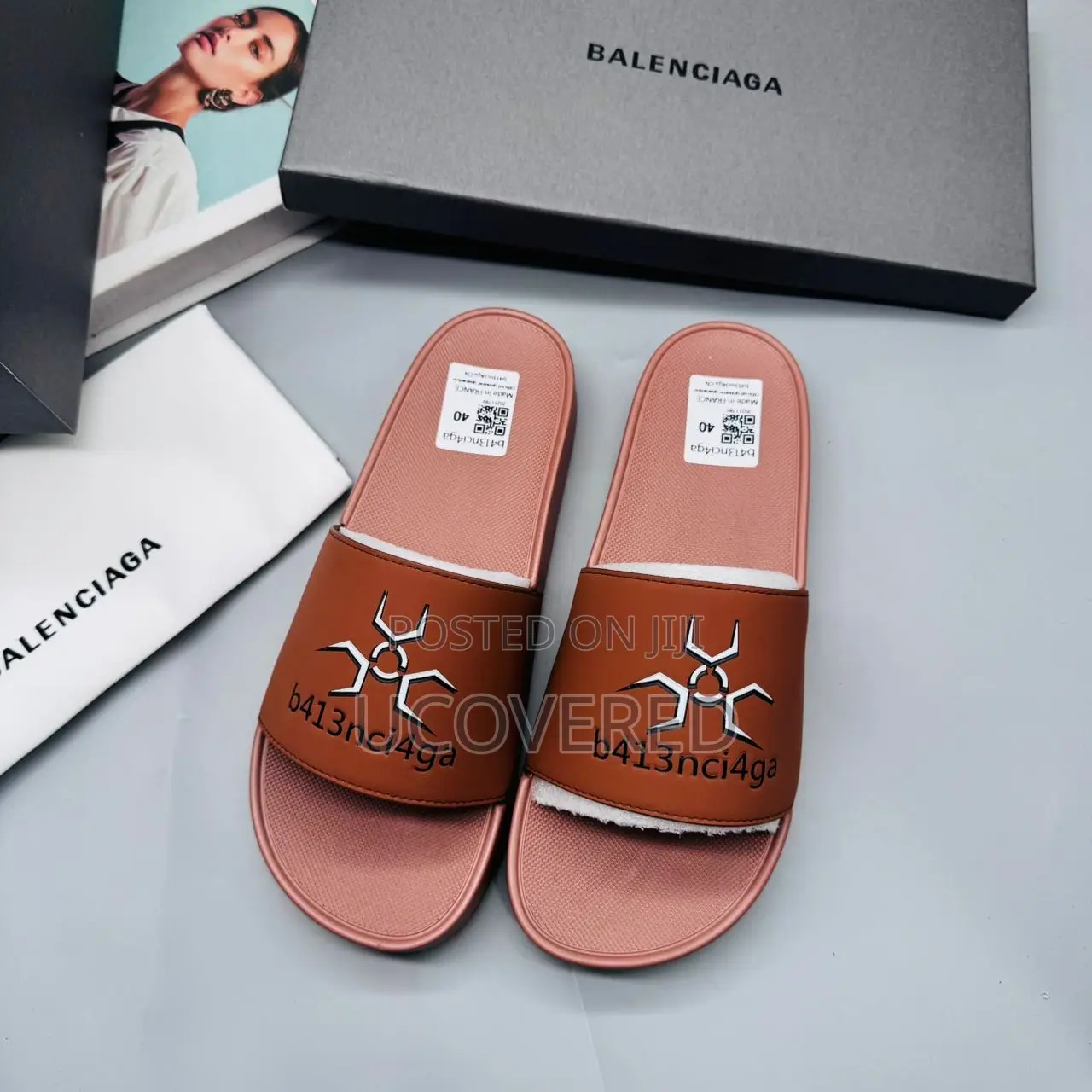Balenciaga Men’S Open Toe Slide Sandal Comfortable Slippers