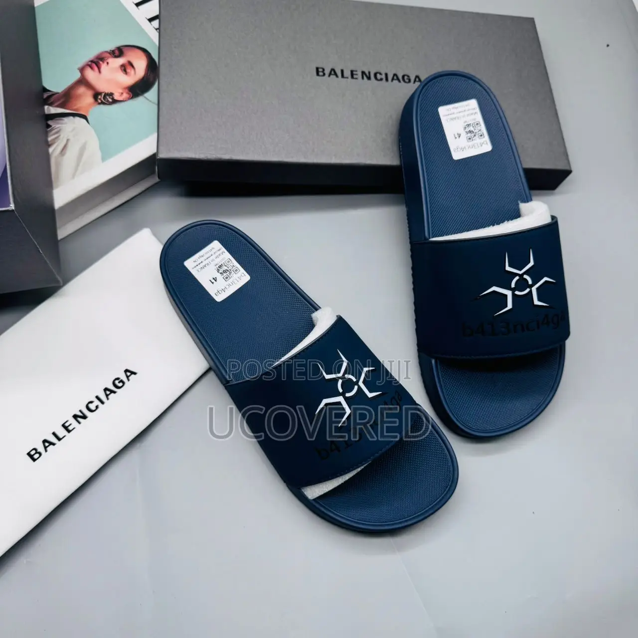 Balenciaga Men’S Open Toe Slide Sandal Comfortable Slippers