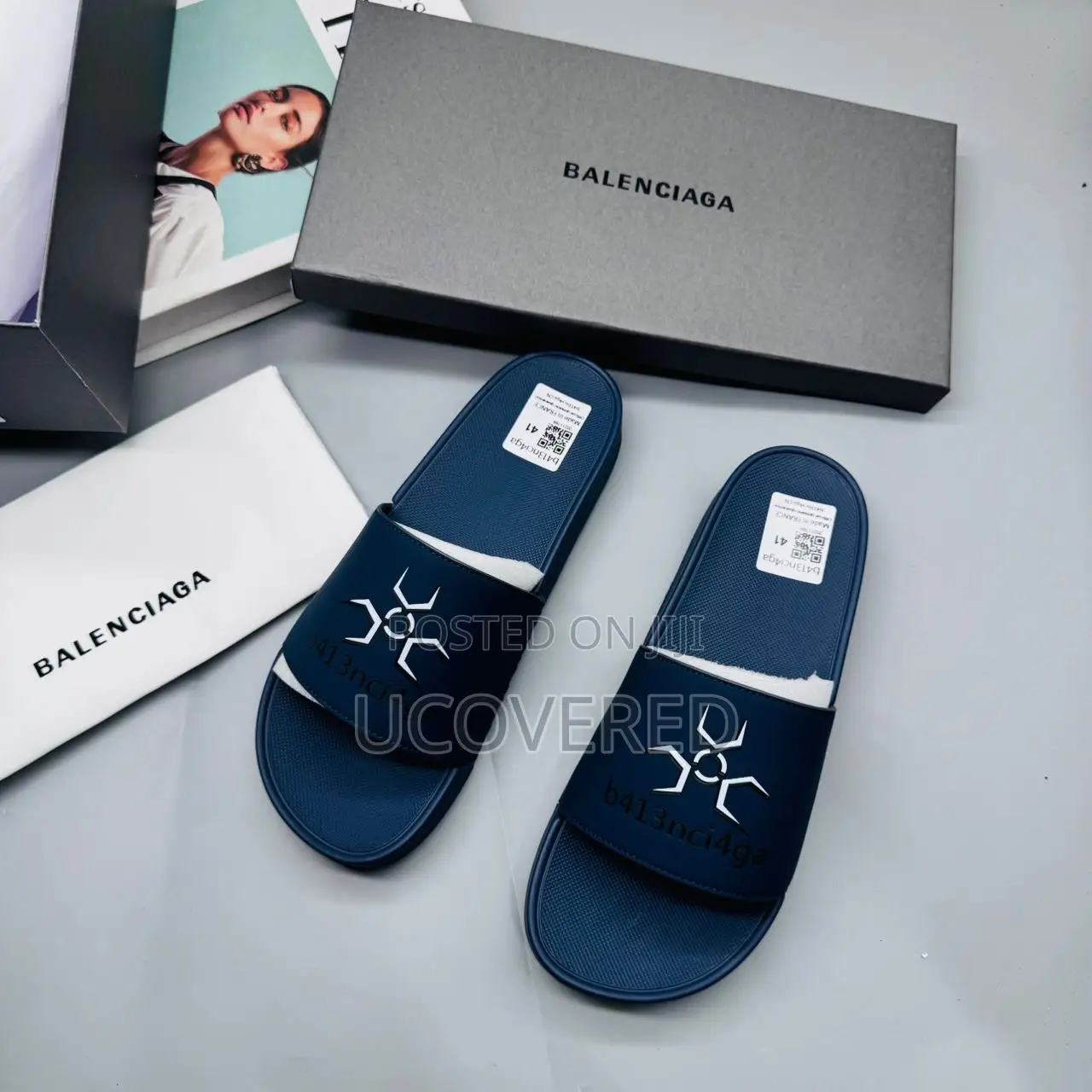 Balenciaga Men’S Open Toe Slide Sandal Comfortable Slippers