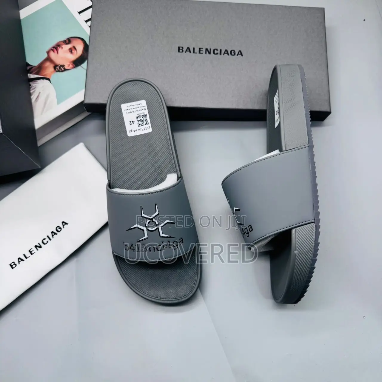 Balenciaga Men’S Open Toe Slide Sandal Comfortable Slippers
