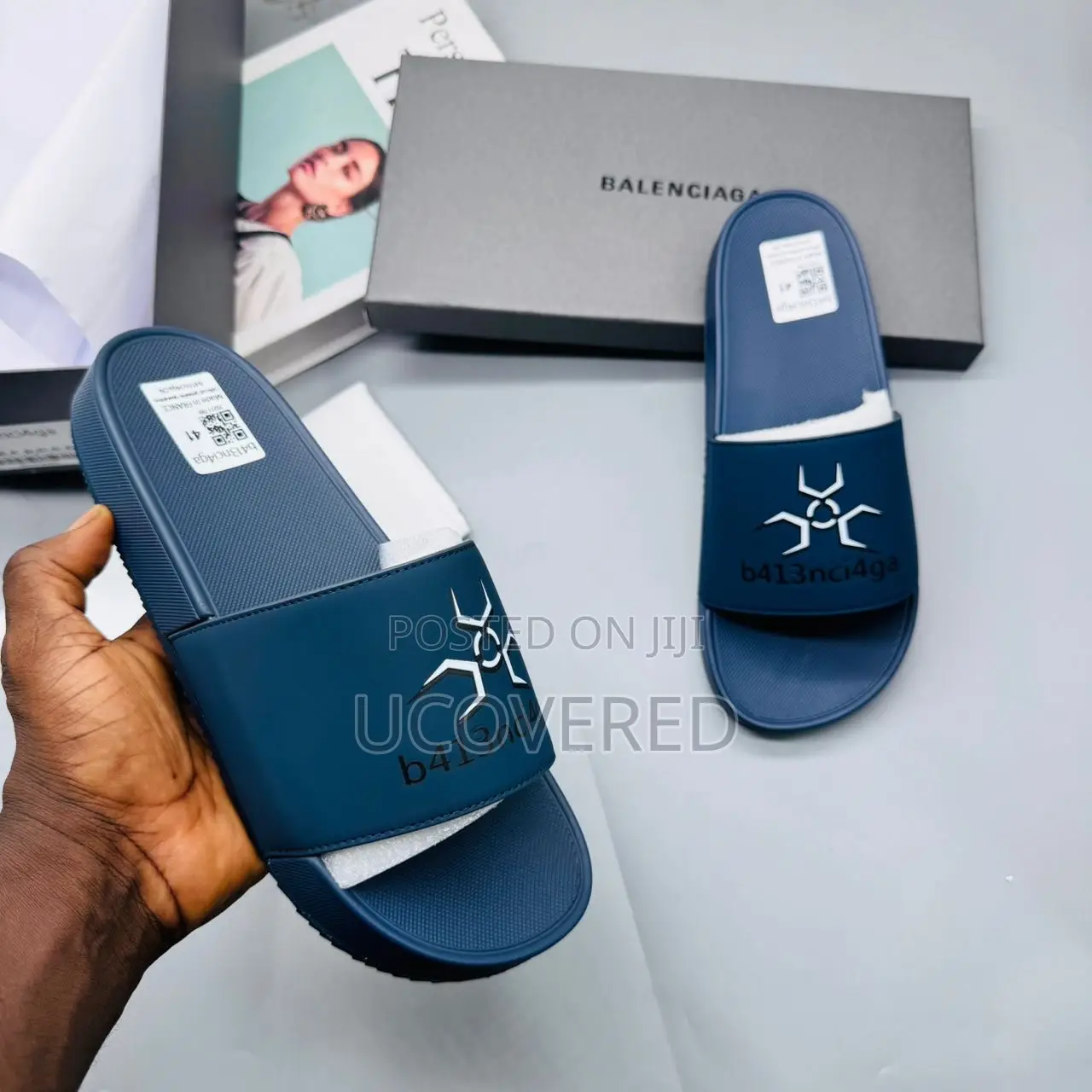 Balenciaga Men’S Open Toe Slide Sandal Comfortable Slippers