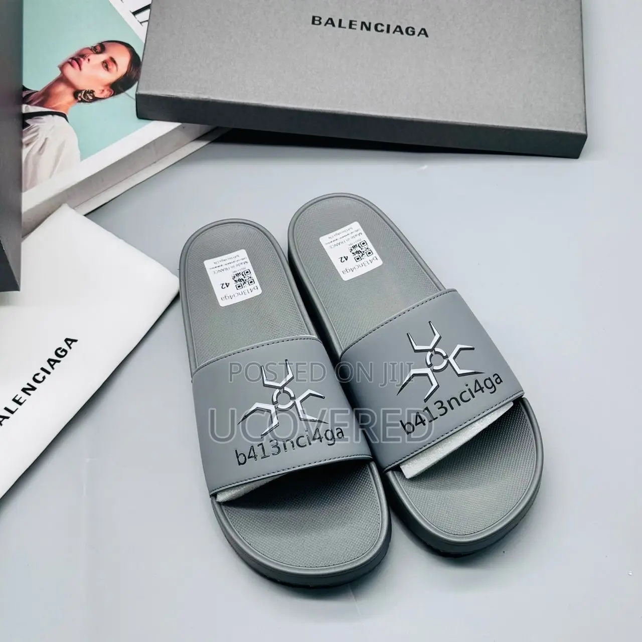 Balenciaga Men’S Open Toe Slide Sandal Comfortable Slippers