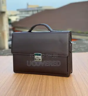 Briefcases for Business Men Leather Locking Laptop Bag