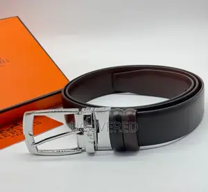 Ferragamo/Hermes Reversible Men’S Leather Belt With Holes