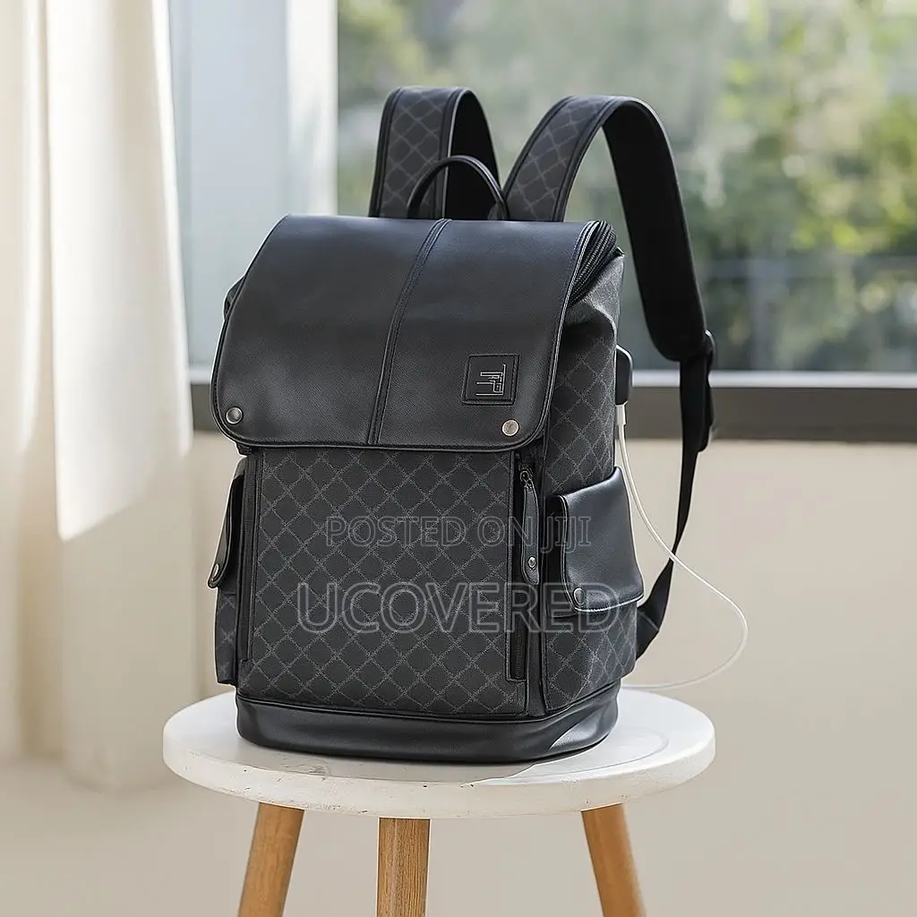 Vintage Leather Travel Backpack Fit 15.6 Laptop Waterproof