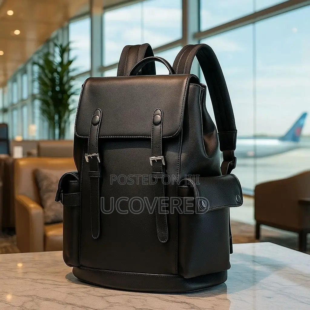 Vintage Leather Travel Backpack Fit 15.6 Laptop Waterproof