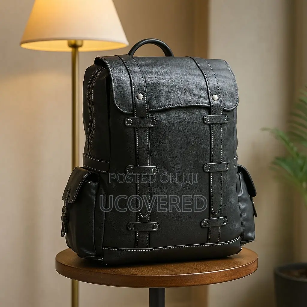 Vintage Leather Travel Backpack Fit 15.6 Laptop Waterproof
