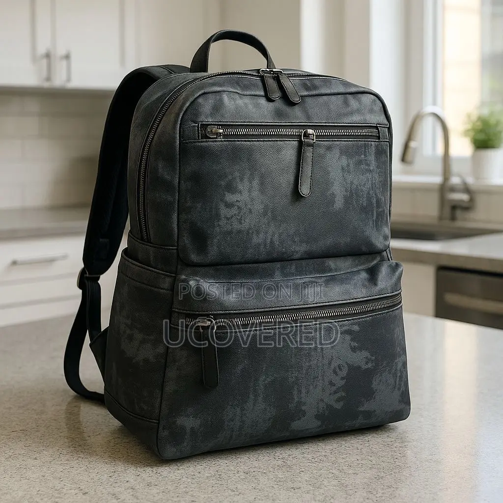 Vintage Leather Travel Backpack Fit 15.6 Laptop Waterproof