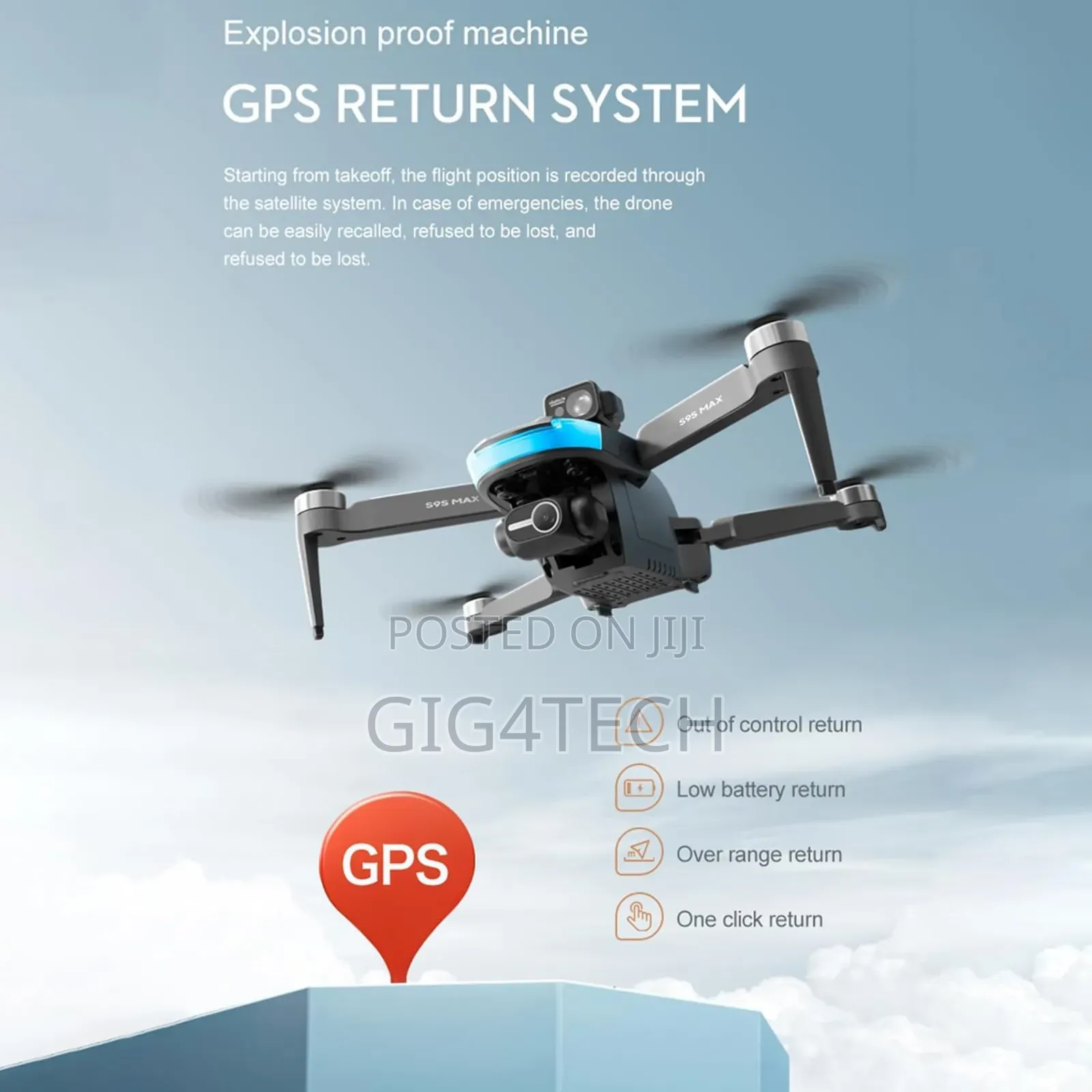 S9s Max GPS High Definition Drone With 2 Axis Gimbal