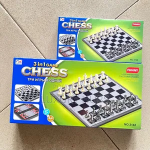 3 in 1 Chess Game (Foldable, Magnetic Board)