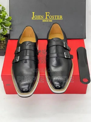 Photo - John Foster Black Leather Monk Straps