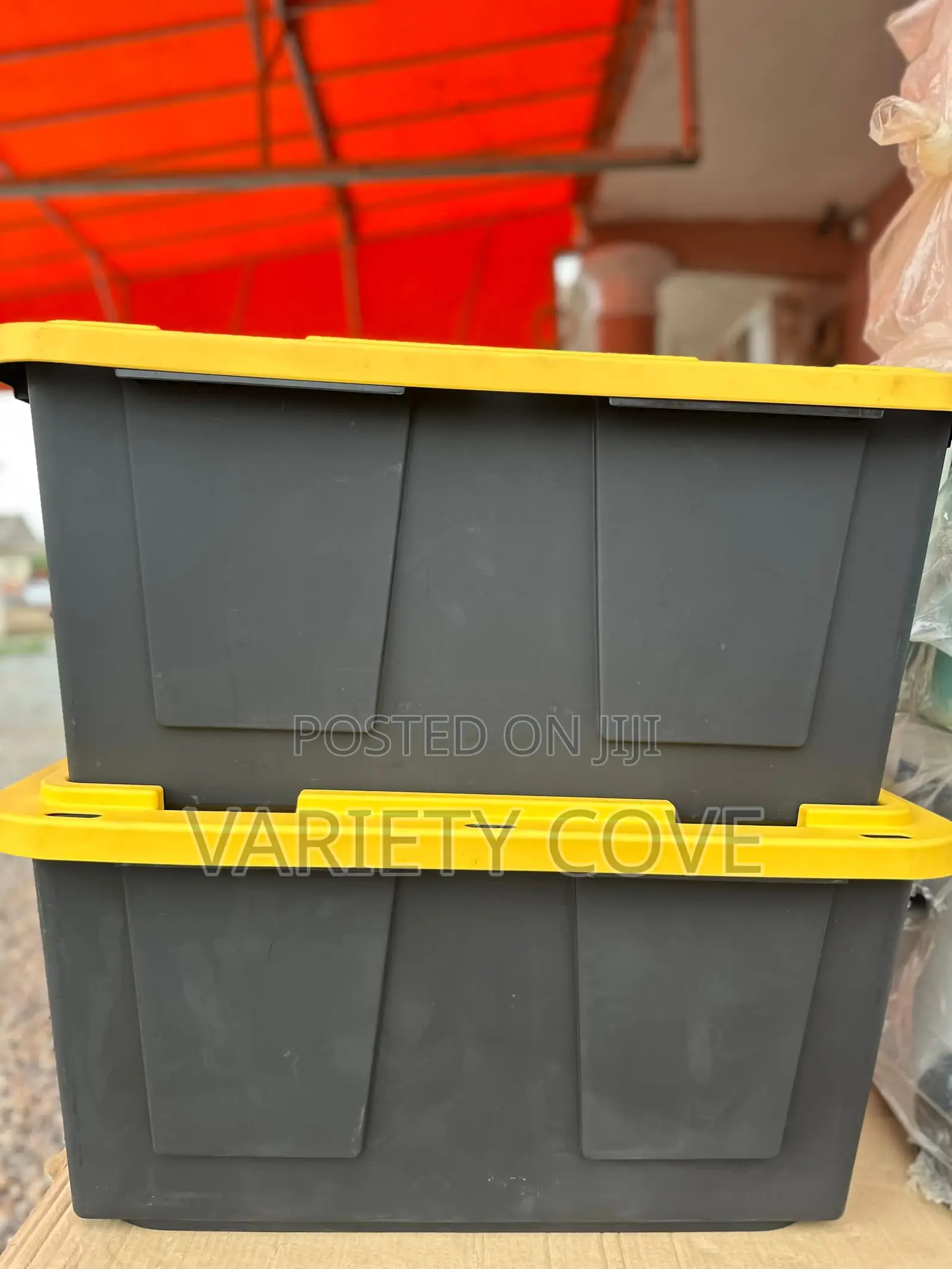 Green-Made Tote Containers(Black and Yellow) 27 Gallons