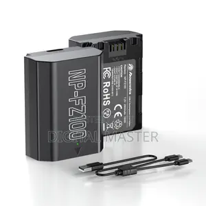 Powerextra 2 Pack Sony Np-fz100 Battery 2500mah (Usb-c)