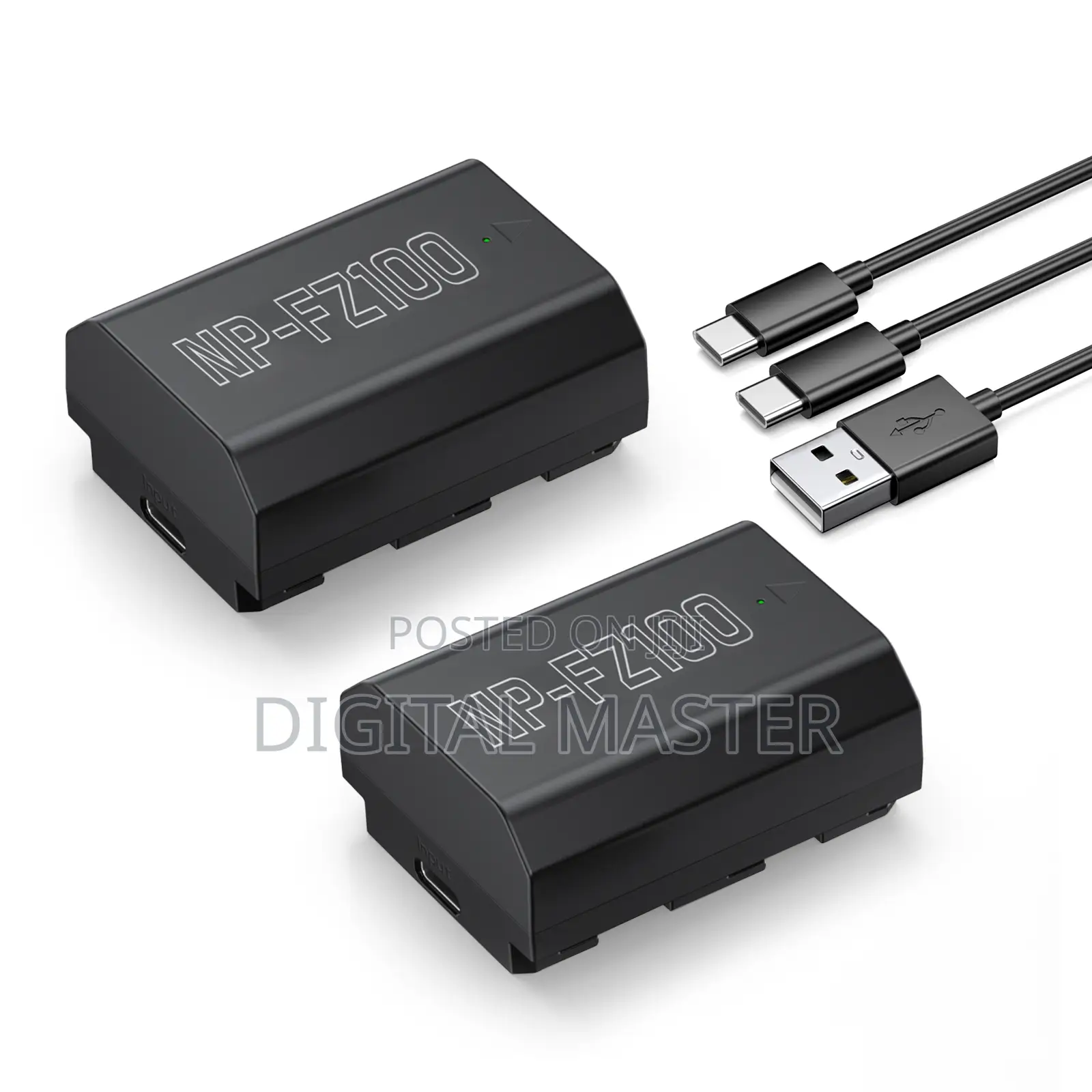 Powerextra 2 Pack Sony Np-fz100 Battery 2500mah (Usb-c)