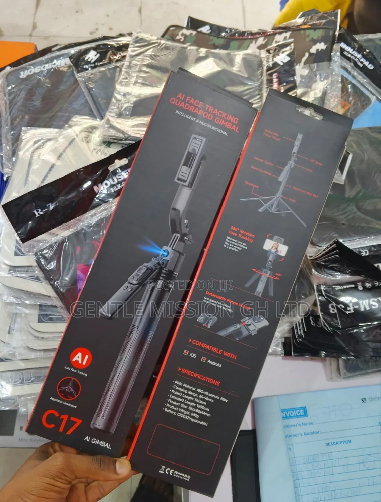 Ai Face Tracking Quadrapod Gimbal C17 Selfie Stick