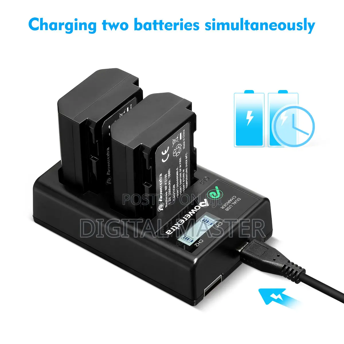 Powerextra 2 Pack Sony Np-fz100 Battery 2500mah