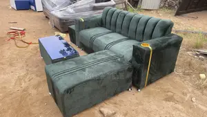 Green Velvet Material Sofa
