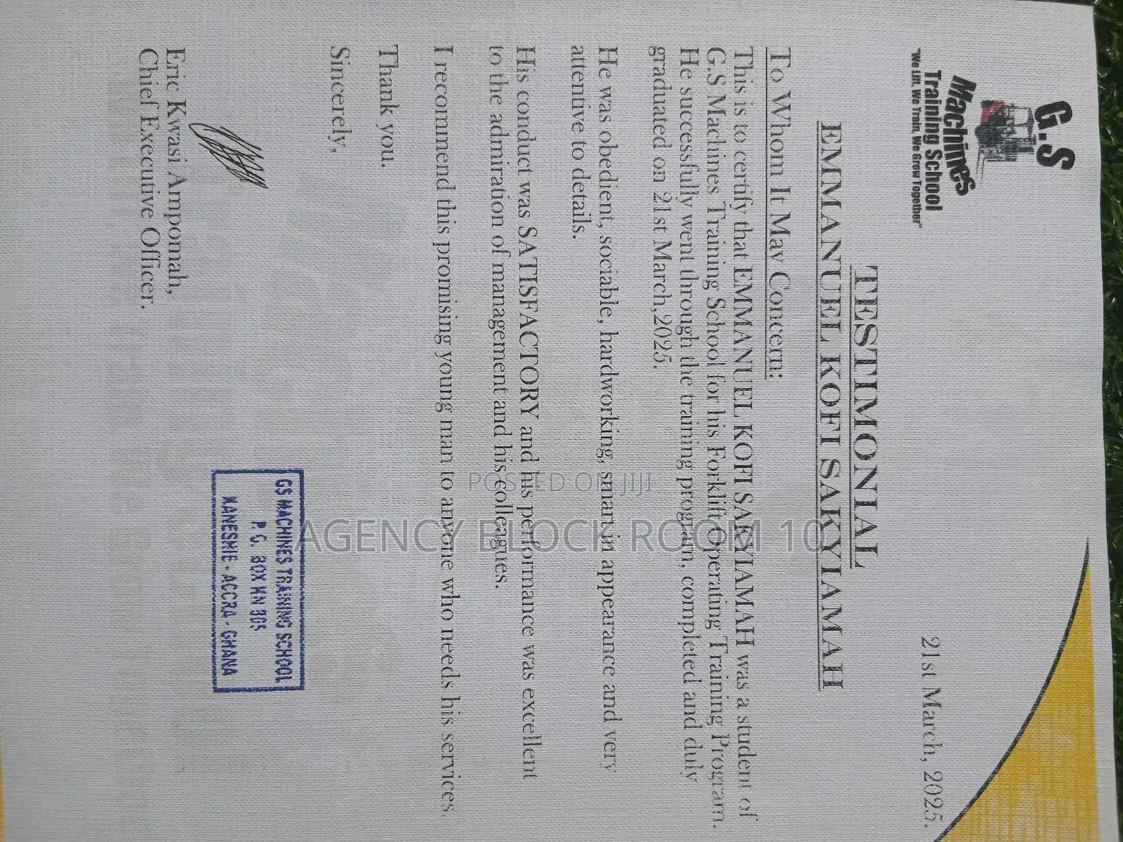 *Certified Forklift Operator Seeking Internship Opportunity