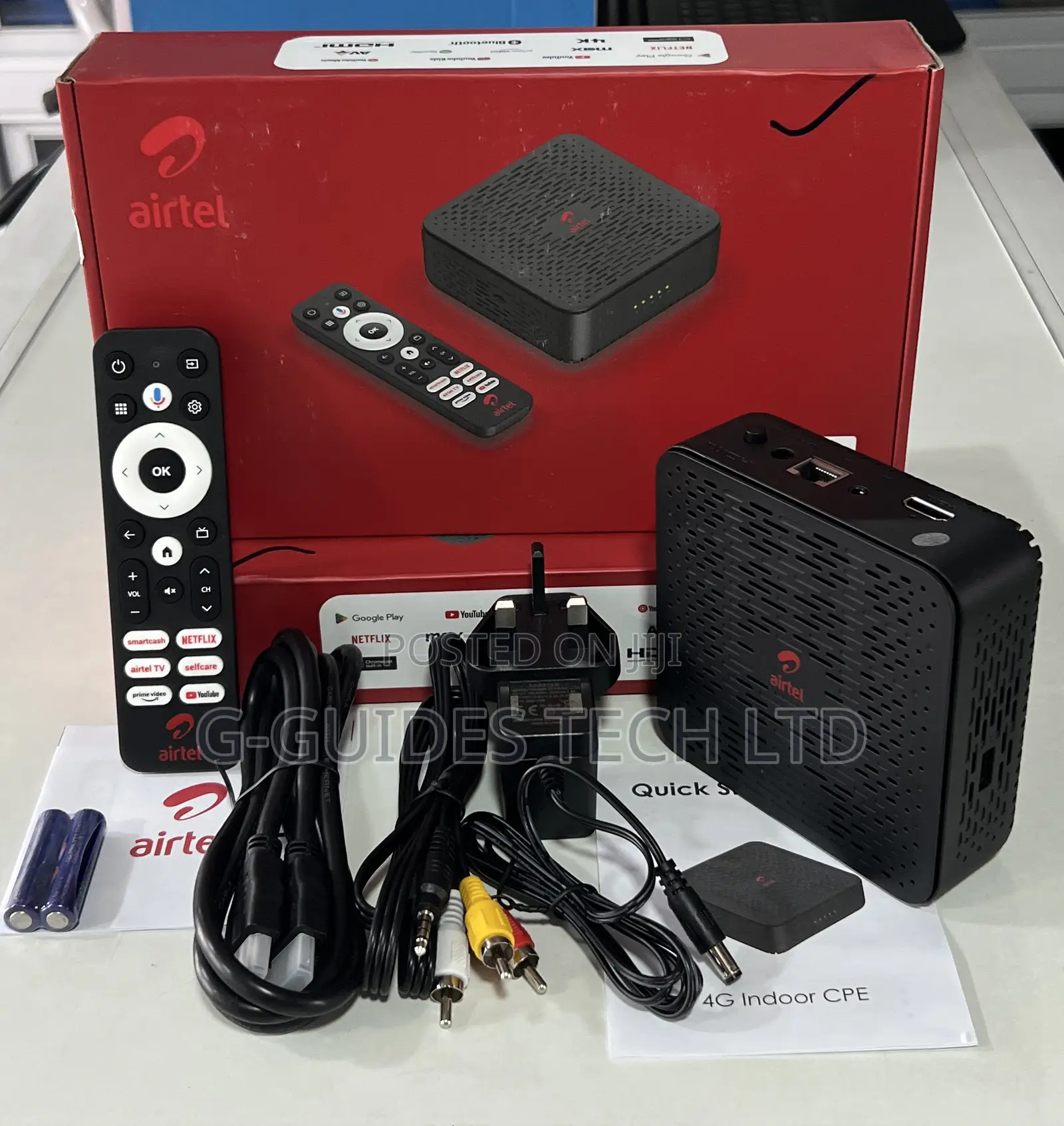 Airtel Android Tv Box D530 + 4g Universal Router 2 In 1