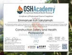 Construction Health/Safety Professional Seeking Internship