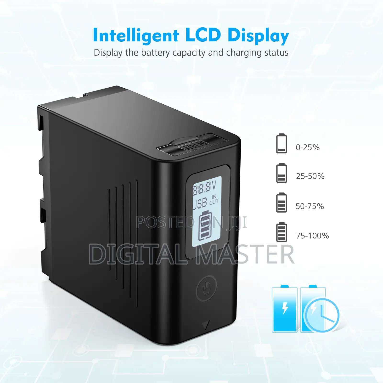 Powerextra Np-F980l 10050mah With Usb Output LCD Display