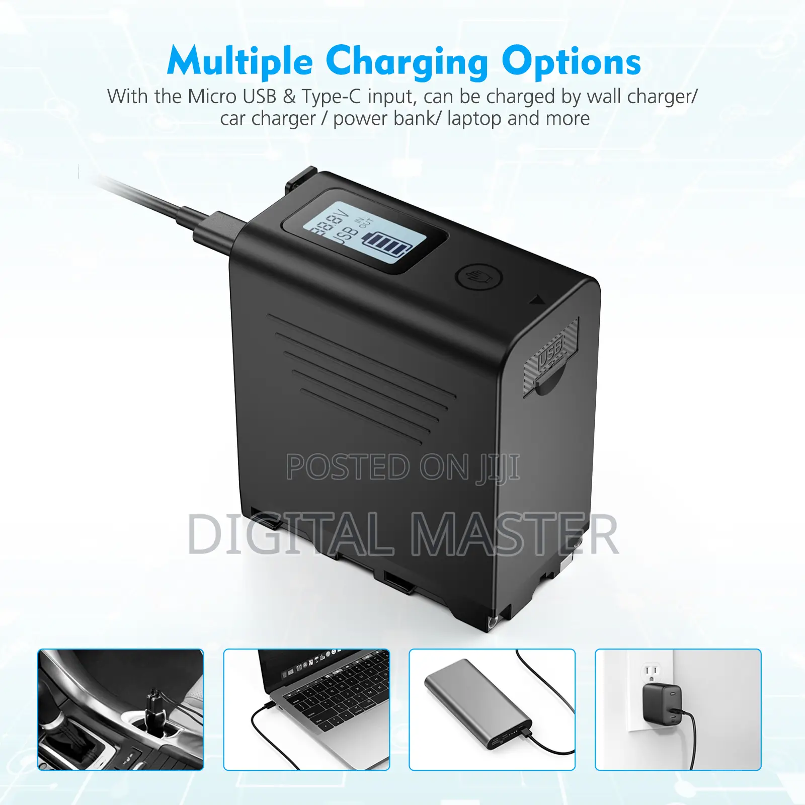 Powerextra Np-F980l 10050mah With Usb Output LCD Display