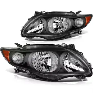 Toyota Corolla Smoke Black Headlights 2009-2010